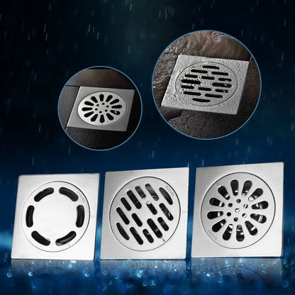 Floor Drain Stainless Steel Thick Anti-Odor Square Shower Drain For Bathroom 100Mm (Style : 2)