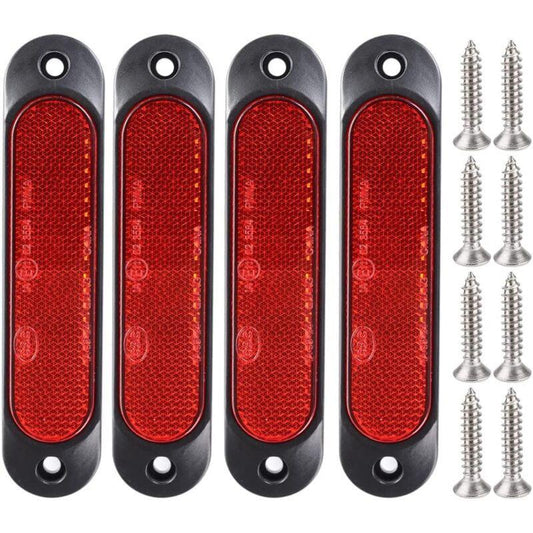 4 pcs Red 12V-24V Front Side Marker 27 LED Trailer Truck, LED Rear Marker Trailer Parking Turn Signal Lights For Truck,.