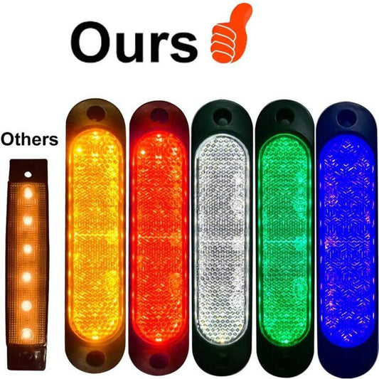 4 pcs Red 12V-24V Front Side Marker 27 LED Trailer Truck, LED Rear Marker Trailer Parking Turn Signal Lights For Truck,.