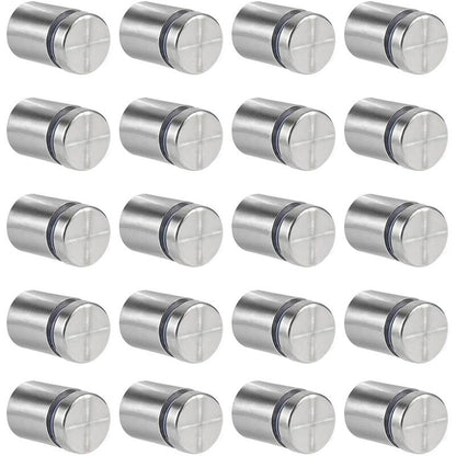 20 pcs Glass Standoffs, 19 X 25Mm Standoff Screws, Stainless Steel Wall Mount For Advertising Nails, For Plaques And