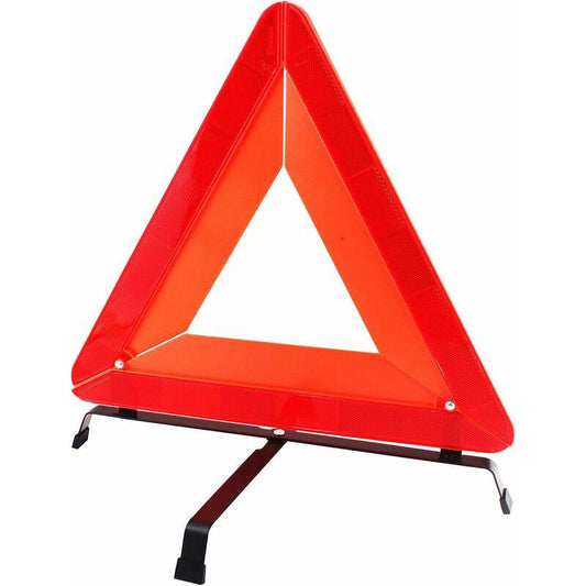 Red Car Emergency Reflective Triangle, Foldable Triangular Warning Sign For Cars.