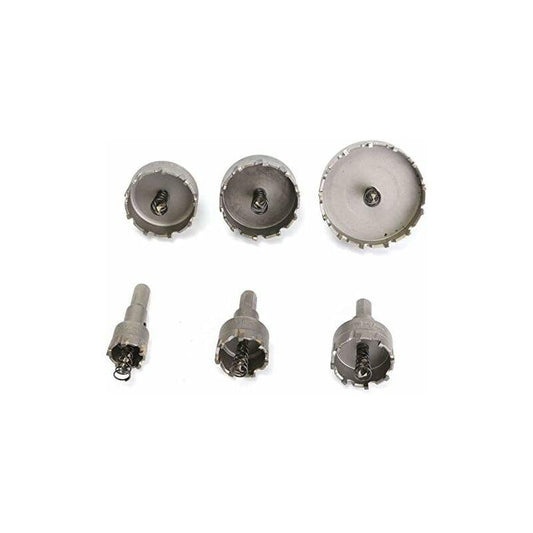 6 pcs Hss Tct Chainsaw Drill Bits Carbide Hole Opener, 22-65Mm.