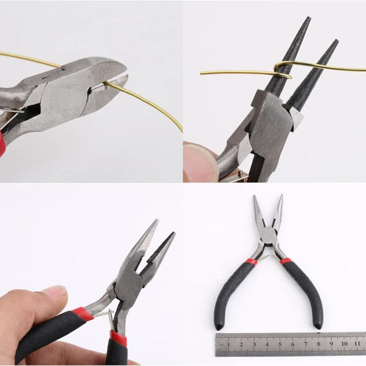Inherited 5 pcs Beading Jewelry ROund Nose Pliers Diy Tool For Electrical And Carpentry Work, Diy Jewelry Making (Small).