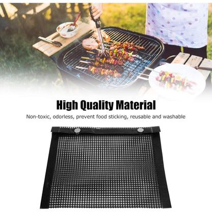 Bbq Grilling Bags, Reusable Grilling Bag Outdoor Cooking Pouch For Meat, Fish, Vegetables, 27X22Cm
