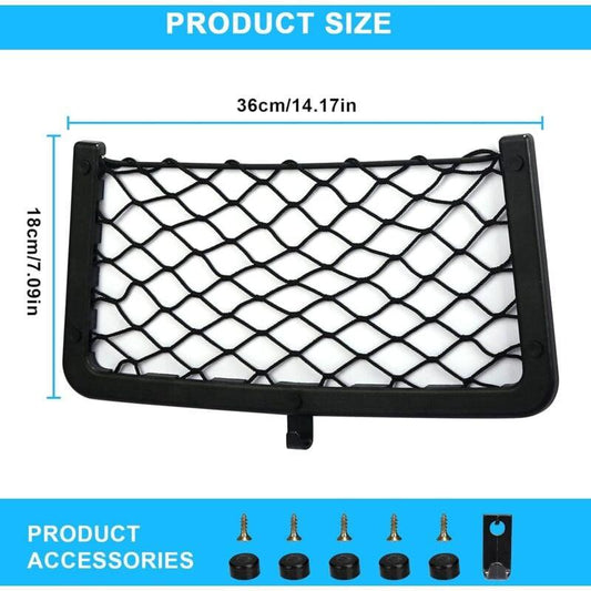 4 Pack Car Storage Net, Trunk Storage Net, Car Trunk Net, With Screws, Hook, Car Pocket Organizer Bag For Car, Rv,.