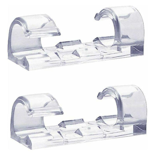60 Pack Clear Cable Clips, Strong Self-Adhesive Cable Holder, Durable Plastic Cord Management Organizer Clamps For Home.