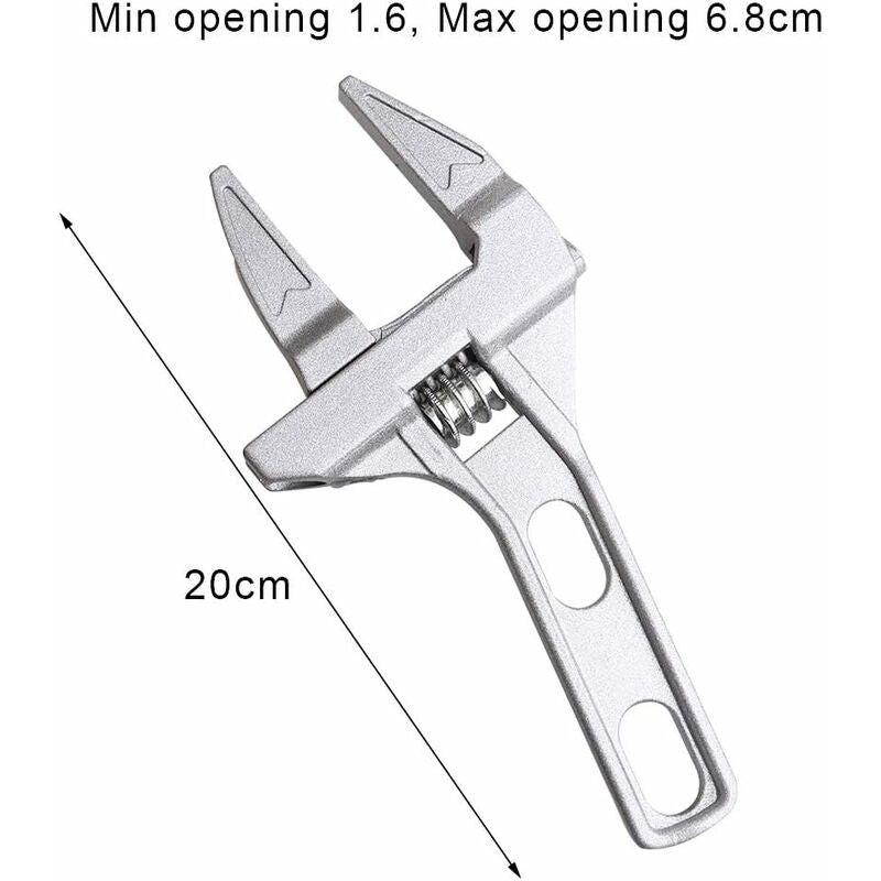 Adjustable Wrenches 6-68Mm Wide Jaw Spanner Bathroom Wrench Aluminum Alloy Hand Tools For Tightening Or Loosening Nuts.