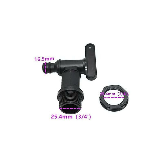 1000L Plastic Tank Faucet, Ibc Water Storage Box Adapter, Garden Hose Faucet Adapter, For Rainwater Collector, Fuel