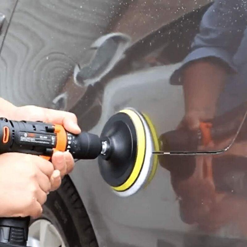 4 pcs 6 Inch Wool Polishing Pad Polishing Wheel For Bit Buffer Accessories With M14 Bit Adapter.