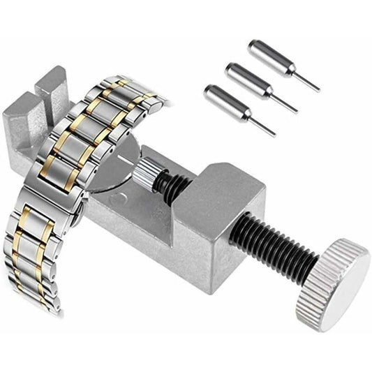Adjustable Watch Pin Punch Tool, Watchmaker Watch Band Tool Link Pin Remover Repair Kit With 3 Extra Pins.
