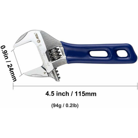 Adjustable Wrench, Wide Opening Adjustable Wrench With Short Handle, Pipe Pliers, Adjustable Wrench (4").
