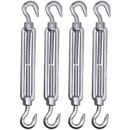 4 pcs M6 Adjustable Cable Turnbuckle With Hook And Loop - Cable Tension (4 pcs, M6).