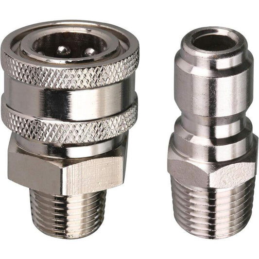 Pressure Washer Quick Connect Adapter Kit, 9.5Mm Male Thread, 5000 Psi 1 3/8'' Quick Connect Kit -Male.