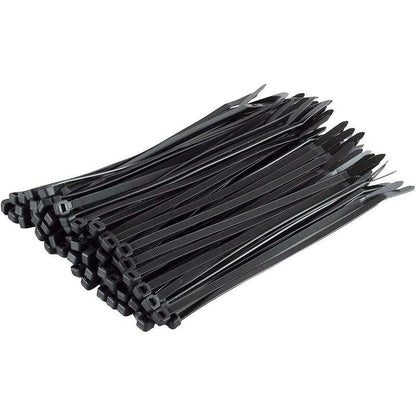 Pack Of 100 Cable Ties, Black, 200 X 4.8 Mm.