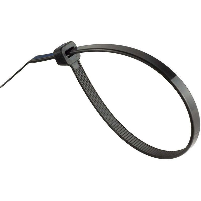 Pack Of 100 Cable Ties, Black, 200 X 4.8 Mm.