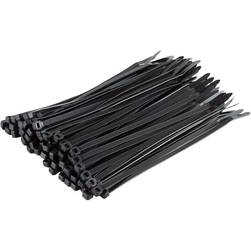 Pack Of 100 Cable Ties, Black, 200 X 4.8 Mm.