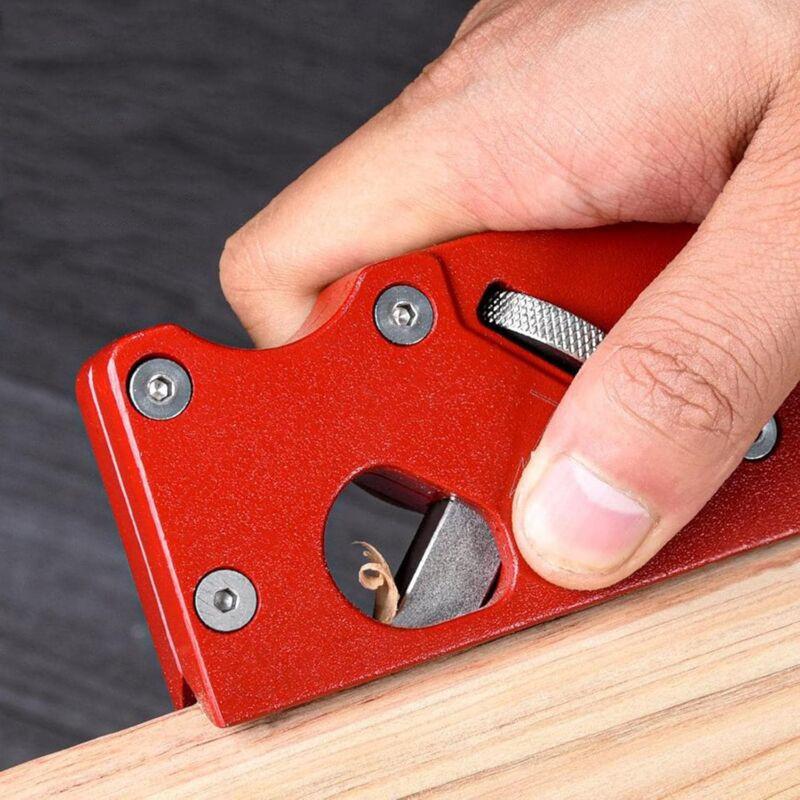 Lightweight Wood Hand Planer Manual Adjustable Wood Chamfer Planer For Smoothing Contours - Red.