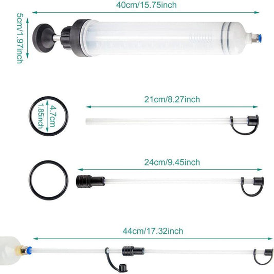 Oil Syringe 500Ml Oil Suction Syringe-Transfer Pump,Brake Fluid Syringe With Extension Tube-Drain Syringe Hand Pump.