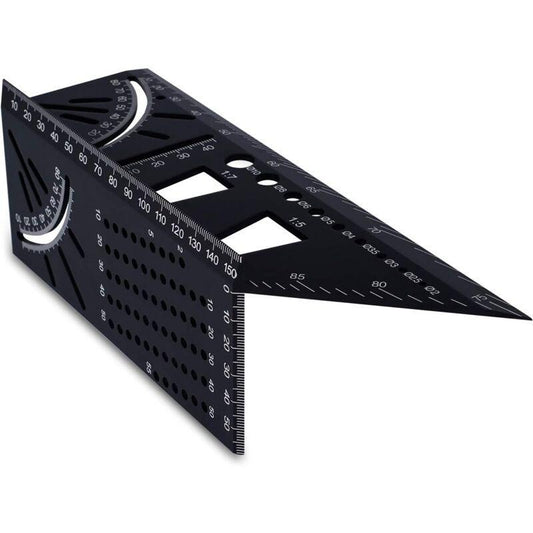 3D Aluminum Alloy Carpenter Square, 90 To 45 Degree Professional Angle Ruler, Woodworking Measuring Ruler Suitable For.