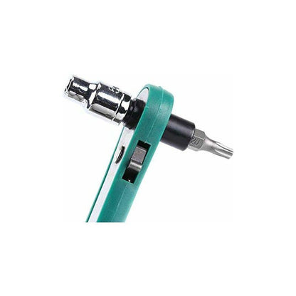 1/4" Ratcheting Angled Screwdriver Set With Right Angle Hexagon Screwdriver Bit And Sockets.