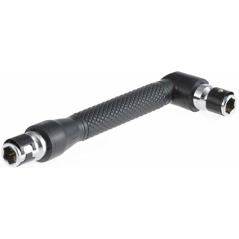 L-Shaped Socket Wrench Set - 1/4" Screwdriver And Bits - L-Shaped Extension Handle - Double Head Hex Socket Wrench For.