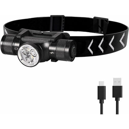 H330 Headlamp, 1500 Lumens Rechargeable LED Headlamp, Ip66 Waterproof Head Torch, 5 Lighting Modes For Cycling Camping.