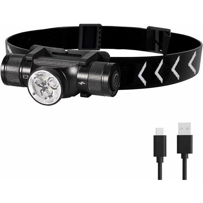 H330 Headlamp, 1500 Lumens Rechargeable LED Headlamp, Ip66 Waterproof Head Torch, 5 Lighting Modes For Cycling Camping. Hover Image
