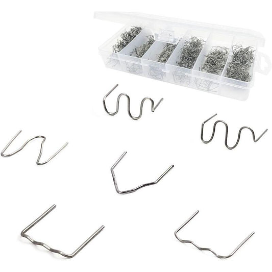 1800 pcs Tungsten Steel Hot Staples, 0.8Mm/0.6Mm Welding ROds Hot Staple Repair Welding Nail, For Car Bumper Plastic.