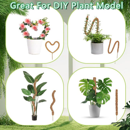 2 pcs Foldable Plant Stake, 60Cm Long Plant Stake Coco Climbing Plant Support, Climbing Plant Support For Monstera Plant