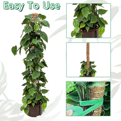 2 pcs Foldable Plant Stake, 60Cm Long Plant Stake Coco Climbing Plant Support, Climbing Plant Support For Monstera Plant