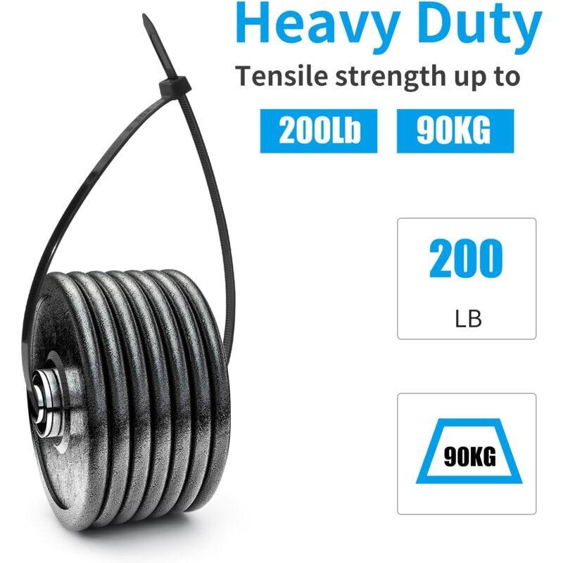 100 Pieces White Large Cable Ties, Extra Long 400Mm X 9Mm Cable Tie Nylon Uv Resistant, 80 Kgs Heavy Duty Cable Ties.