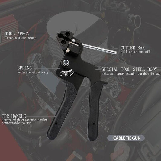 Stainless Steel Cable Tie Gun, Stainless Steel Cable Tie Pliers With Cutting Function, Metal Tie Gun, Cable Tie Gun.