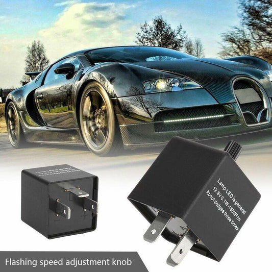 Motorcycle Flasher Relay Cf14Kt 3 Pin 12V Automotive Adjustable Flasher Relay For LED Flash Speed.