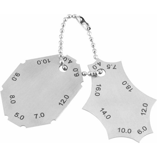 Welding Gauge, Fillet Weld, T-Joint, Throat Depth, Leg Length, Two-Piece Gauge Ruler, Made Of High Quality Stainless.
