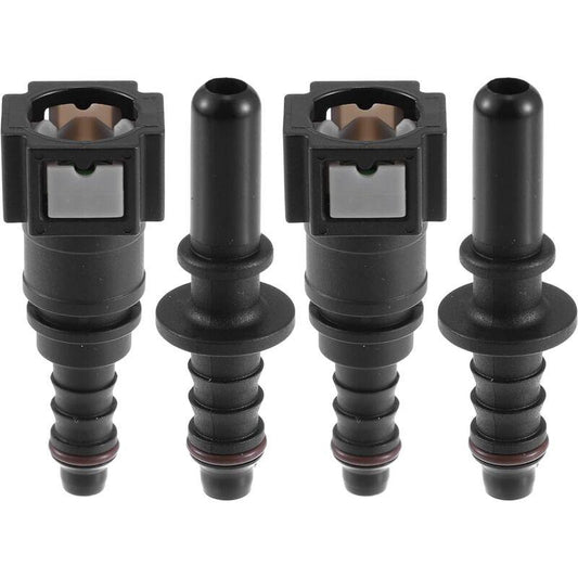 7.89Mm To 8Mm Straight Car Fuel Hose Quick Release Connector 2 Set.