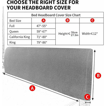 Stretch Headboard Cover For Queen And King Size Bed, Curved Dustproof Protector Slipcover For Bedroom Decor (Champagne,