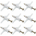 50 pcs Plasterboard Anchors Sets Plastic Expansion Pipe Aircraft Self Drilling Expansion Tube Anchors Used For Most.