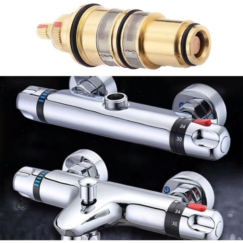 Brass Replacement Thermostatic Cartridge Shower Mixer Valve Bar Repair Kit Temperature Control For Shower Mixer Ba