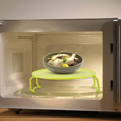 Microwave Oven Tray Holder Multifunctional Plastic Baking Tray Holder For Microwave Accessories With Handles And Plate,.