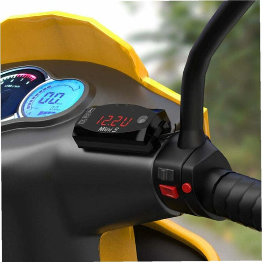 1Pc 12V Motorcycle Digital Clock Voltmeter Thermometer Motorcycle Refit Accessory 3 In 1 Electronic Meter For