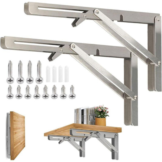 400Mm Folding Wall Shelf, 304 Stainless Steel Folding Bracket For Workbench, Folding Bracket Support, Wall Shelf.