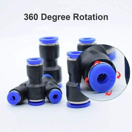 5 pcs Pneumatic Connectors Pneumatic Push In Straight Fittings Reducer Quick Release Fittings For Air Hose Pg8-6.