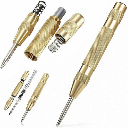 5" Automatic Center Punch Stainless Steel With Adjustable Stroke, Determines Drilling Position For Steel, Wood, Plastic.