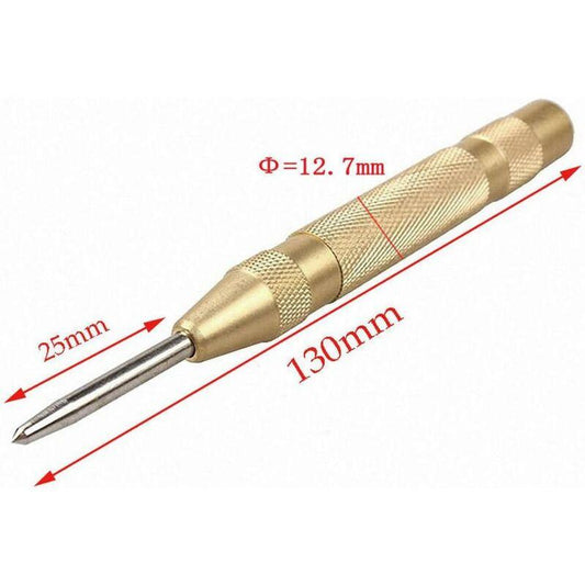 5" Automatic Center Punch Stainless Steel With Adjustable Stroke, Determines Drilling Position For Steel, Wood, Plastic.