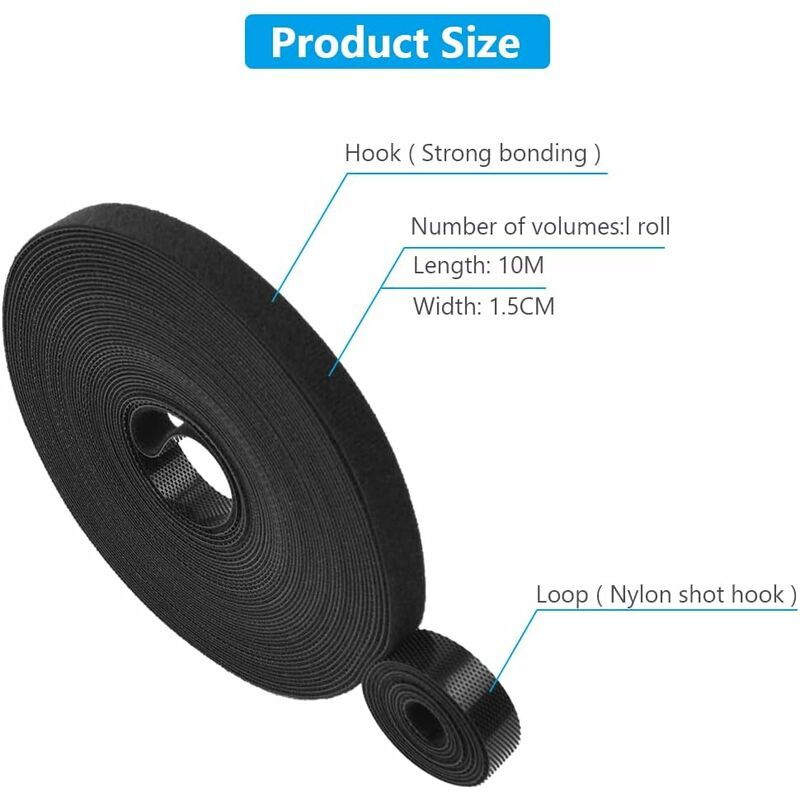 Cable Tie, 10M×1.5Cm Wide Garden Plant Ties Reusable Fixing Tape, For Climbing Plants, Easy To Cut Cable Strap For Home