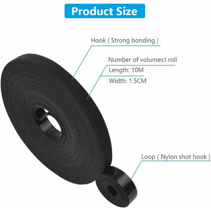 Cable Tie, 10M×1.5Cm Wide Garden Plant Ties Reusable Fixing Tape, For Climbing Plants, Easy To Cut Cable Strap For Home