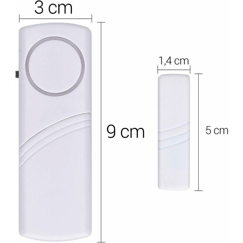 Door And Window Alarm - Pack Of 4 Wireless Intruder Alarms - Home Security Against Burglary - Magnetic Operation - 90 Db.