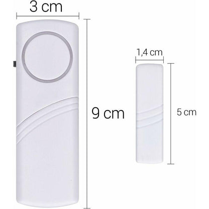 Door And Window Alarm - Pack Of 4 Wireless Intruder Alarms - Home Security Against Burglary - Magnetic Operation - 90 Db.