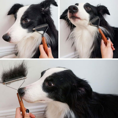 Coat King Brush For Dogs And Cats, Pet Grooming Comb Dematting Rake Significantly Reduces Shedding