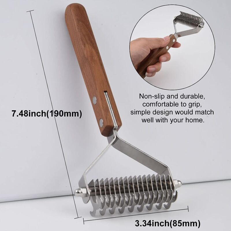 Coat King Brush For Dogs And Cats, Pet Grooming Comb Dematting Rake Significantly Reduces Shedding